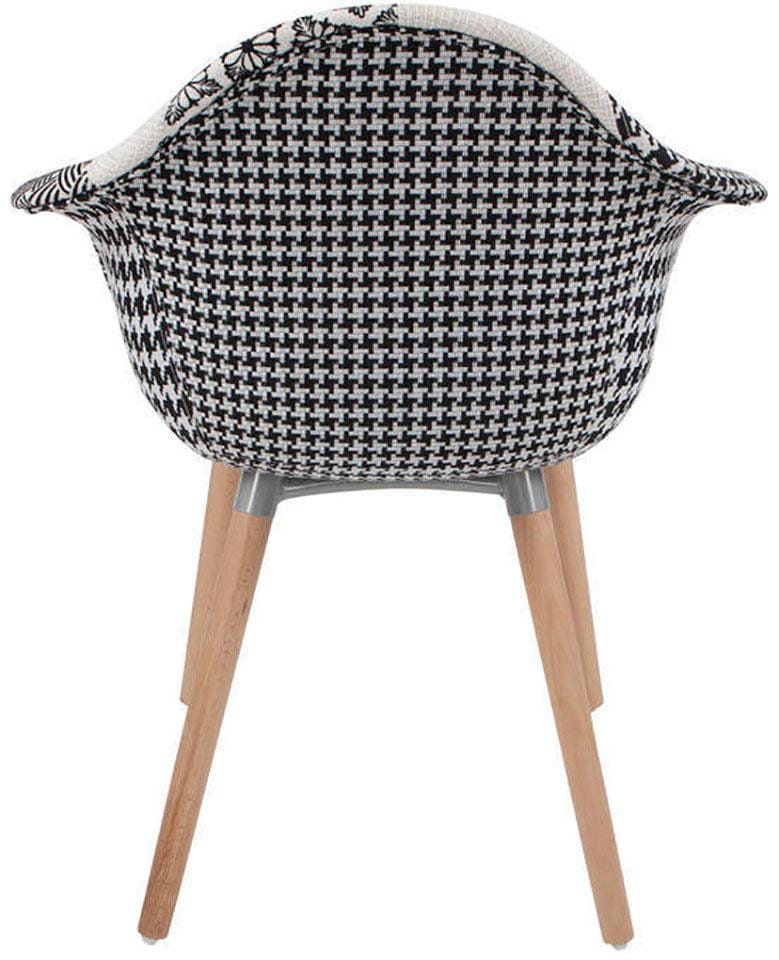 Kayoom Polsterstuhl »Stuhl Dave 110 2er-Set Multi, bequemer Stuhl mit Patchwork-Muster« (Set) 2 Stk.stilvoll, elegant, elegante Naturholzbeine, attraktive Farbkombination