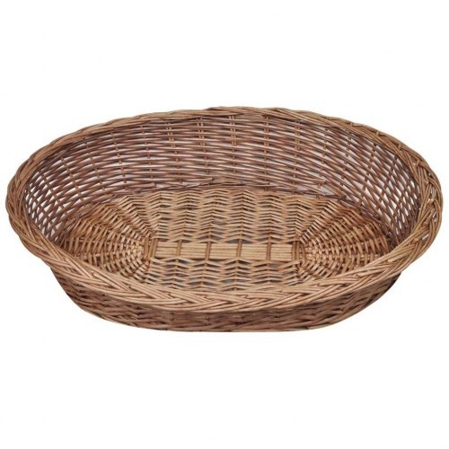 Cama de vime para animais de estimação, marrom.