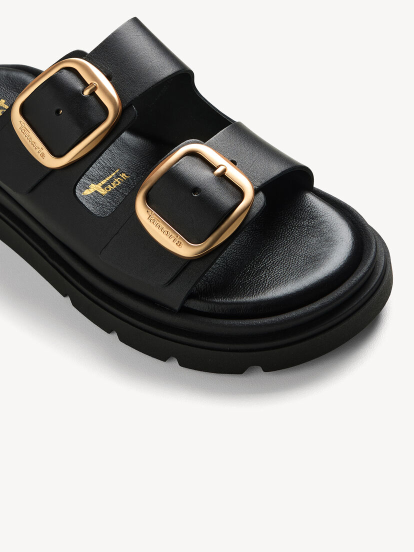 Leren Slipper - zwart