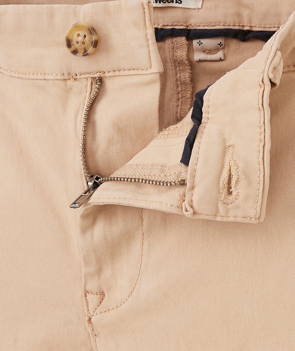 BERMUDA CHINO GARÇON BEIGE EN FIBRES RECYCLÉES