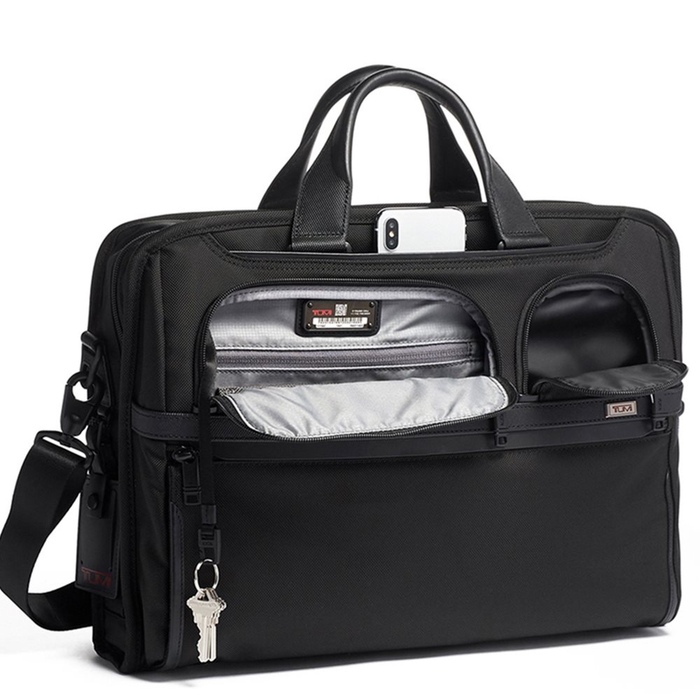 Tumi Alpha 3 Compact Large Laptop Briefcase black