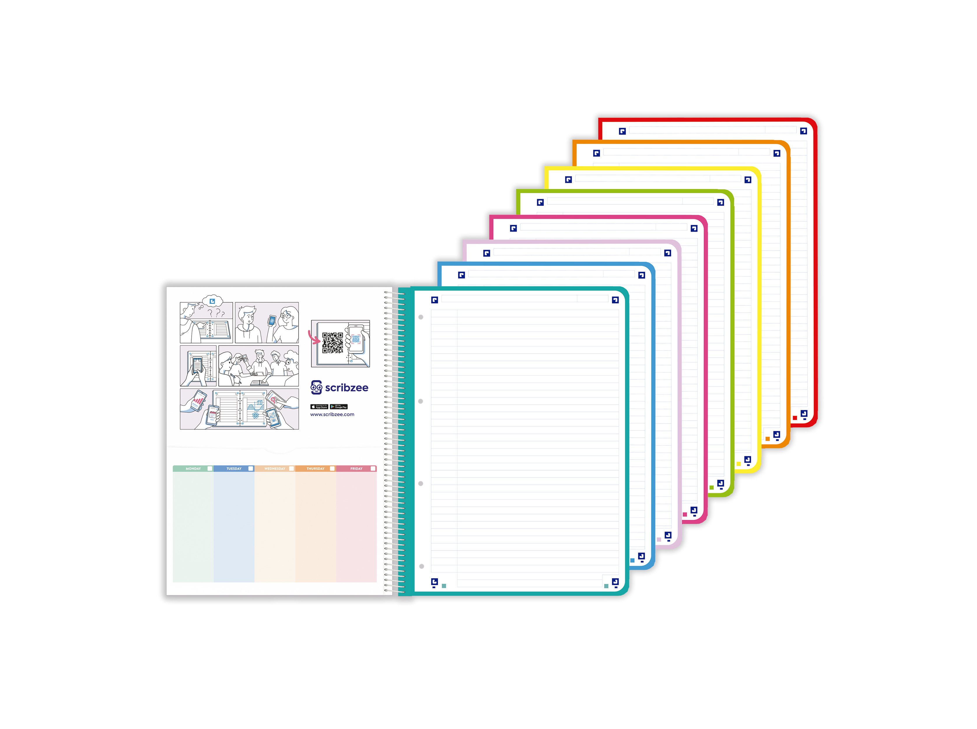 CADERNOS A4 PAUTADO POLIPROPILENO OXFORD LIVE&GO 160 FOLHAS CORES SORTIDAS