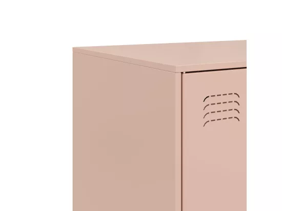 Buffet rose 67x39x107 cm acier