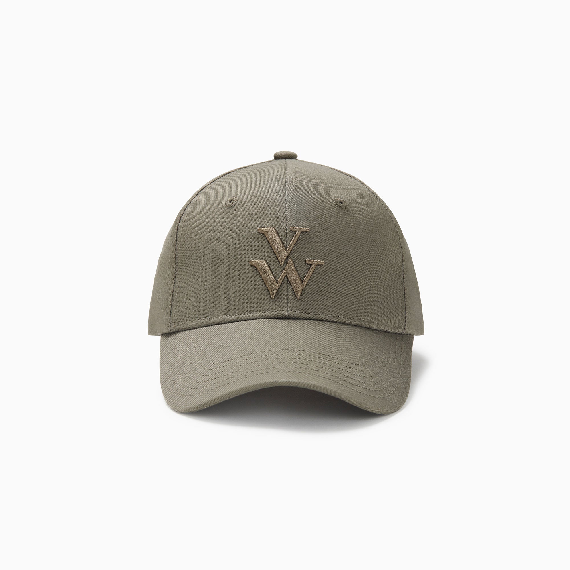 Casquettes-Casquette Clem kaki à monogramme brodé