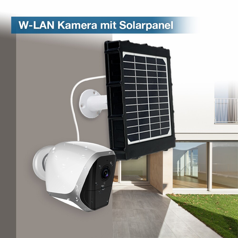 LUVISION Kabellose WLAN Solar IP Kamera Wifi Überwachungskamera mit Akku Solarpanel Sonnenkollektor Bewegungsserkennung
