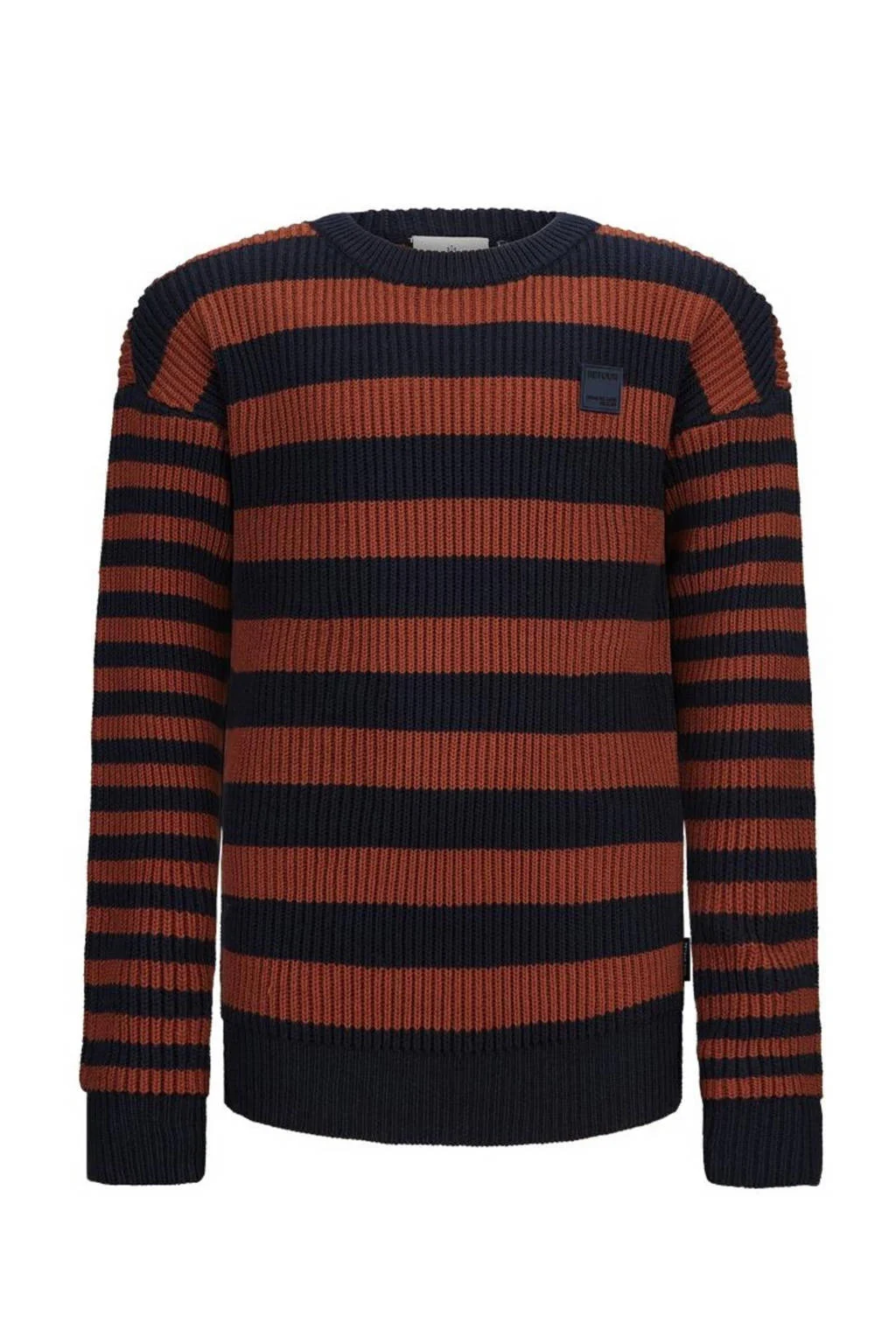 Retour Jeans gestreepte trui Frank donkerblauw/bruin