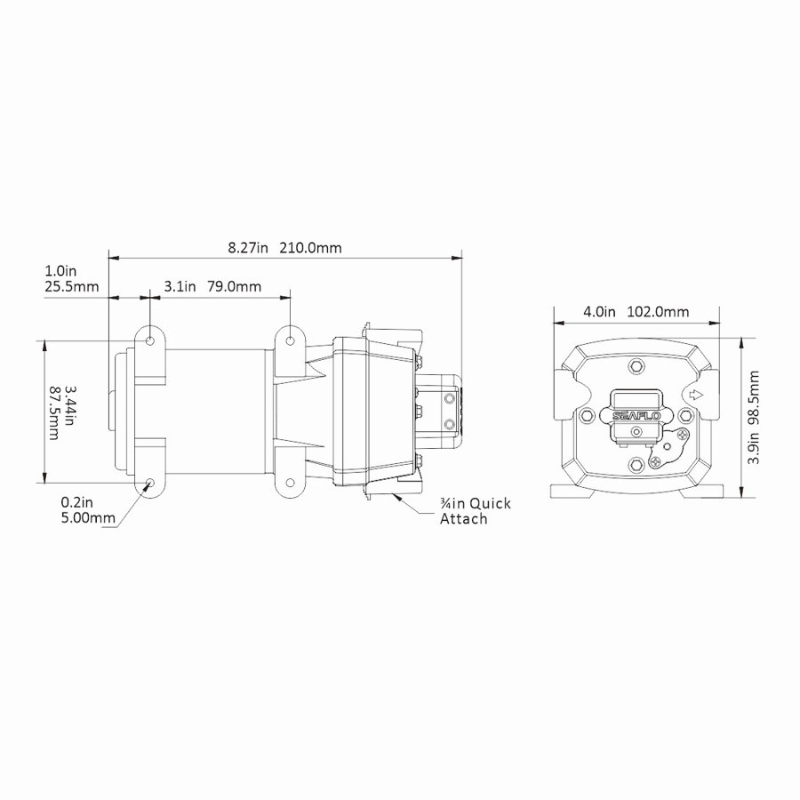 SEAFLO 24 volt membraanpomp - 10 L/min