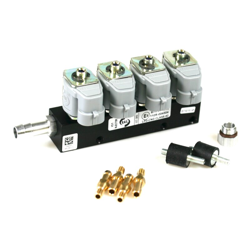 RAIL Injektor LPG CNG IG1 4 Zylinder BLACK BODY 2 Ohm (alte Version)