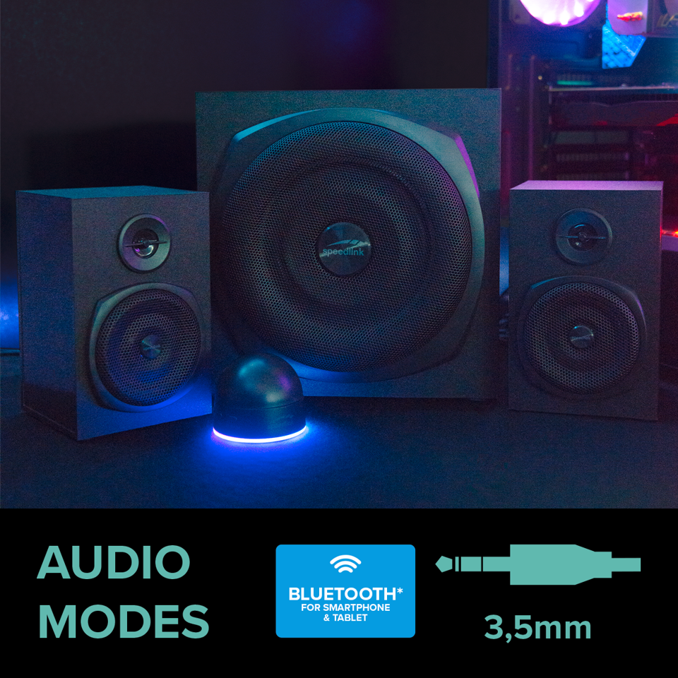 Speedlink - GRAVITY LT 2.1 Subwoofer System, black