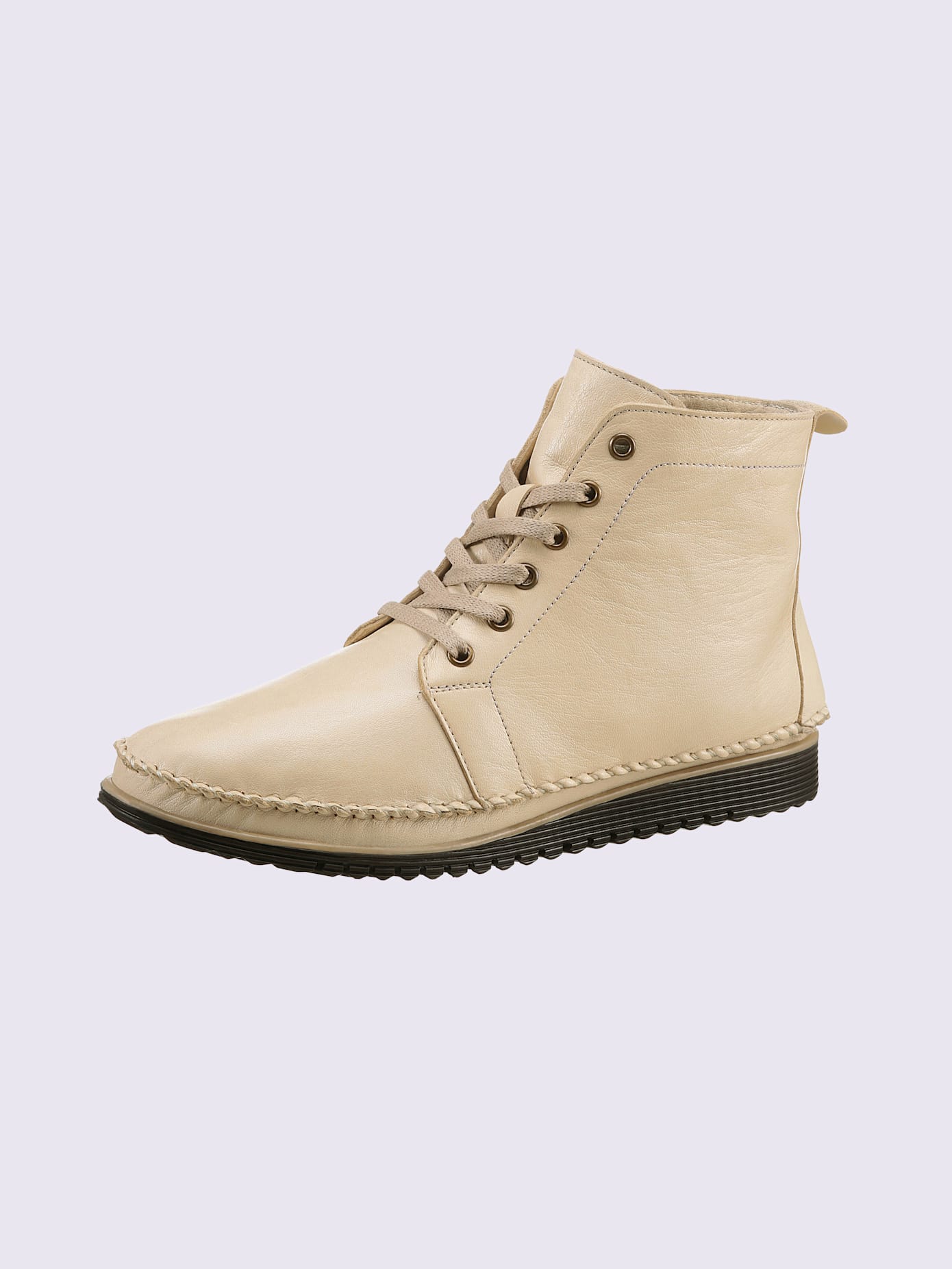 Bottines à lacets cuir nappa de vache