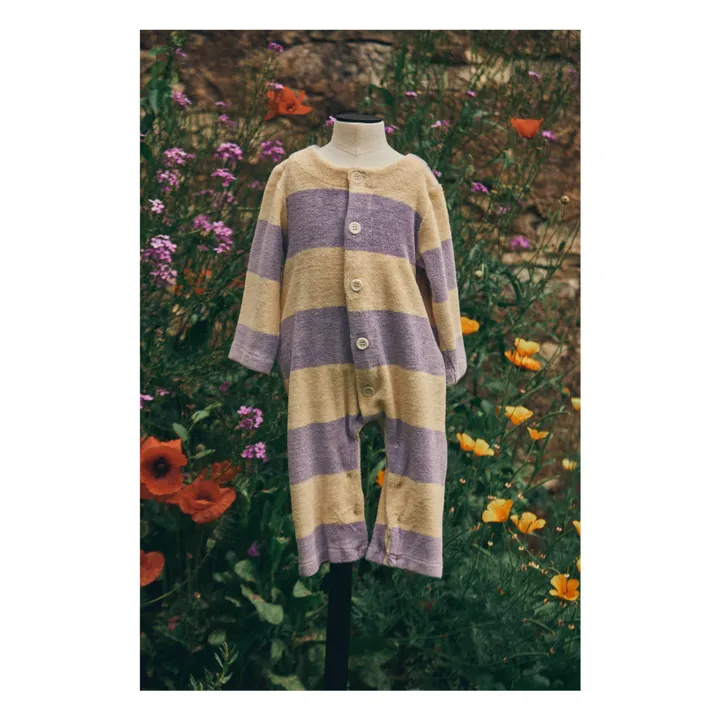 Poudre Organic Pyjama Meleze Eponge Rayé | Lavande