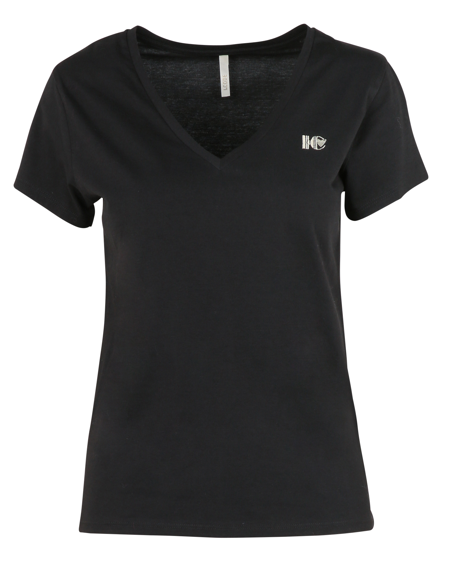 Tee-shirt droit en coton | Noir