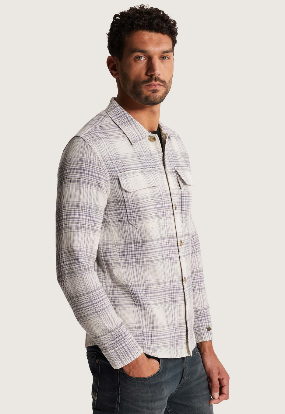 Cast Iron Checkered Waffle Jacket