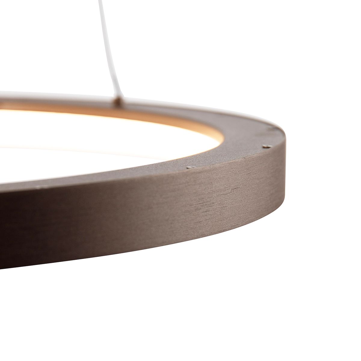 Design hanglamp brons incl. LED dimbaar easylift - Hoop