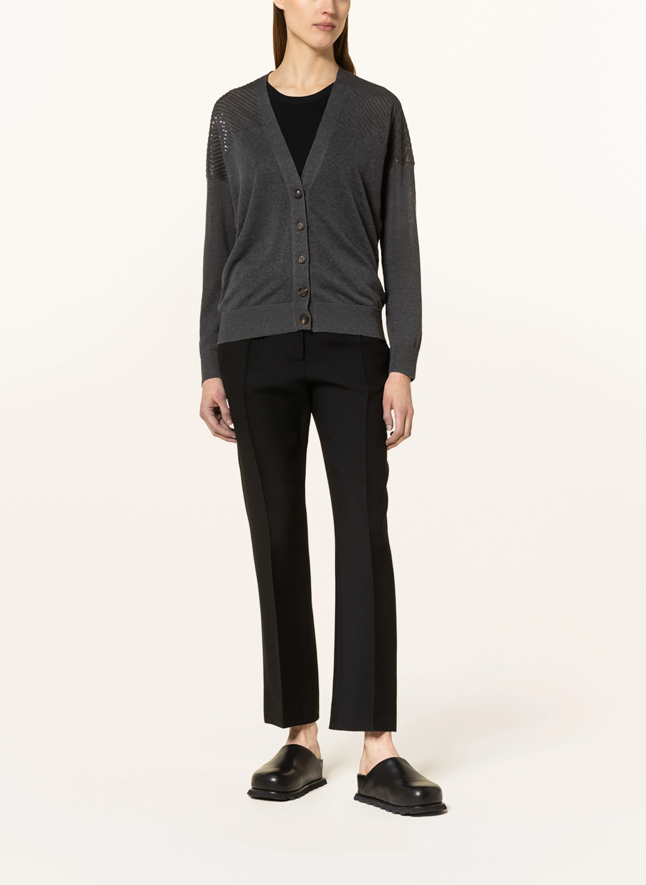 BRUNELLO CUCINELLI Strickjacke aus Leinen mit Pailletten