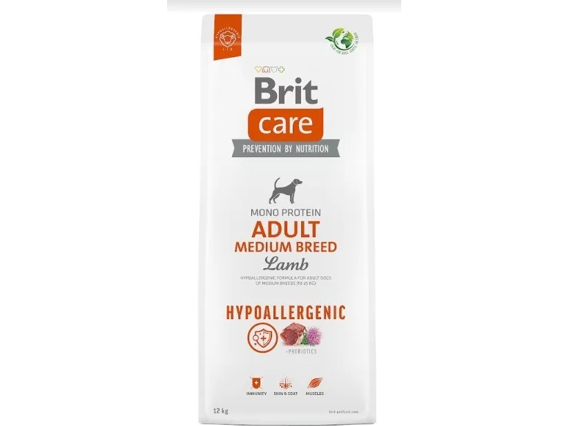 Brit Care Dog Hypoallergenic Adult Medium Breed, Lamb, 12 kg