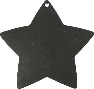 Stjerne - Ø 37 MM - Hulstr. 1 MM - Sort - 1 Stk
