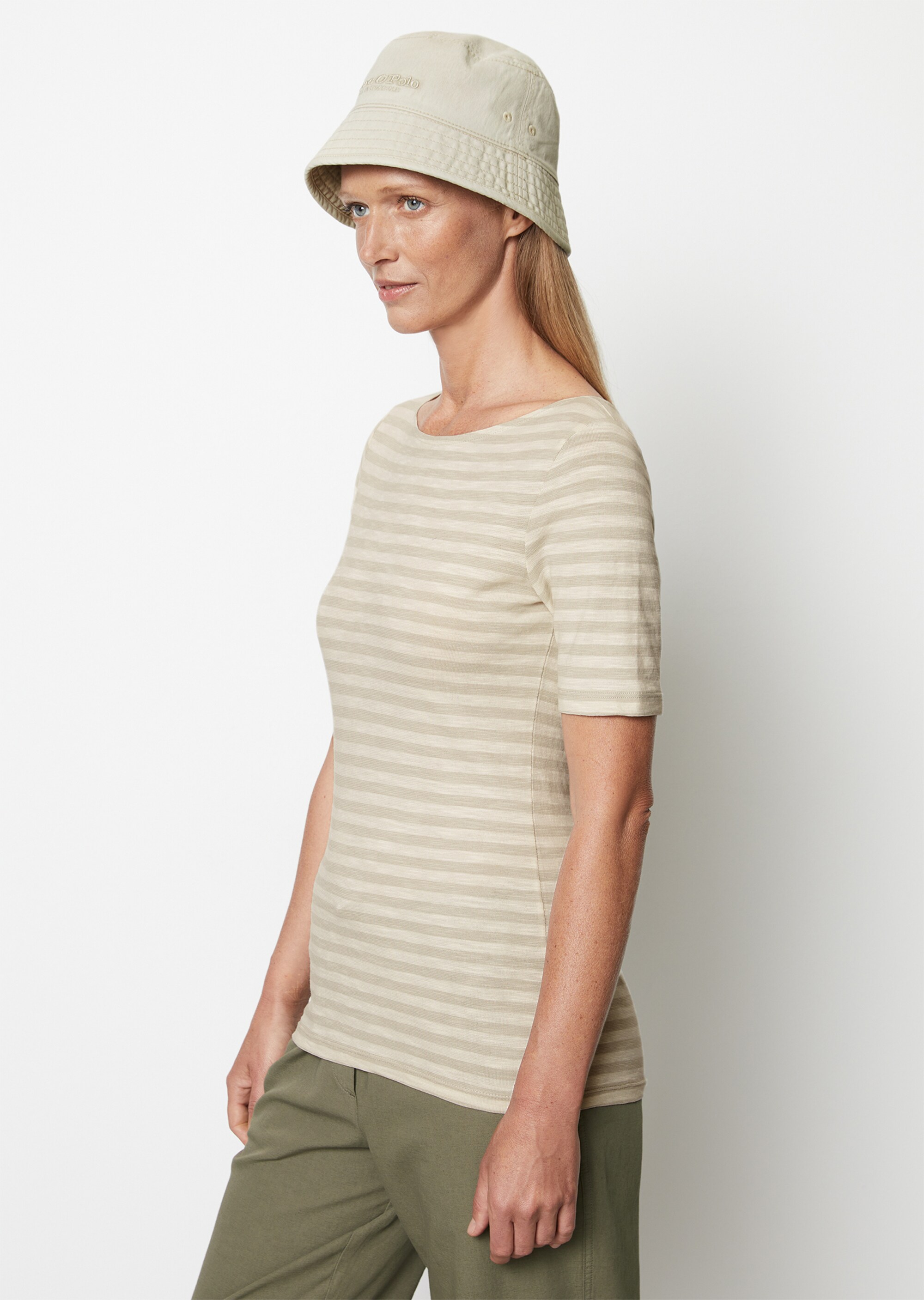 Gestreiftes T-Shirt slim aus Organic Cotton-Jersey