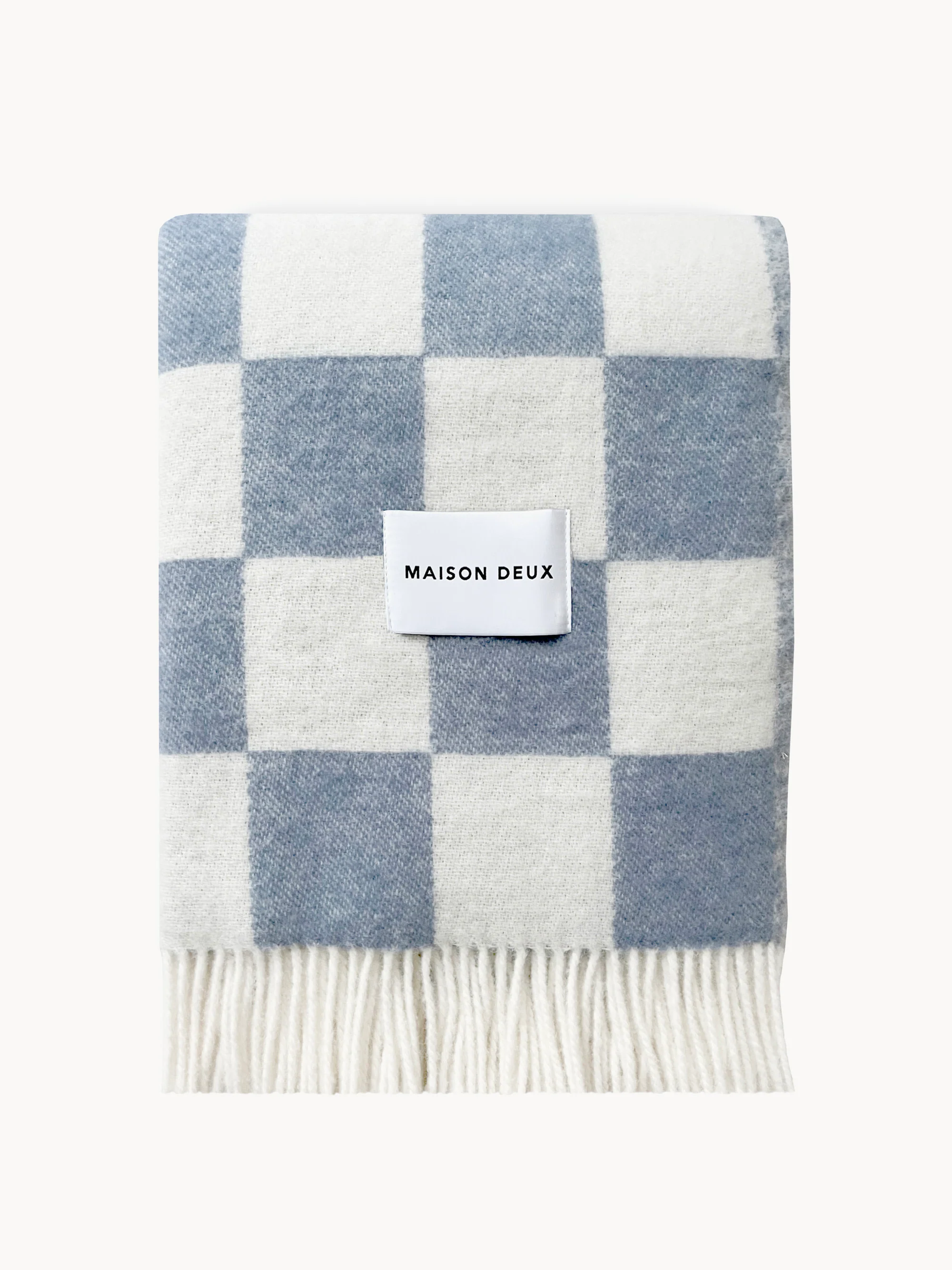 Wollen plaid Checkerboard met ruitjespatroon