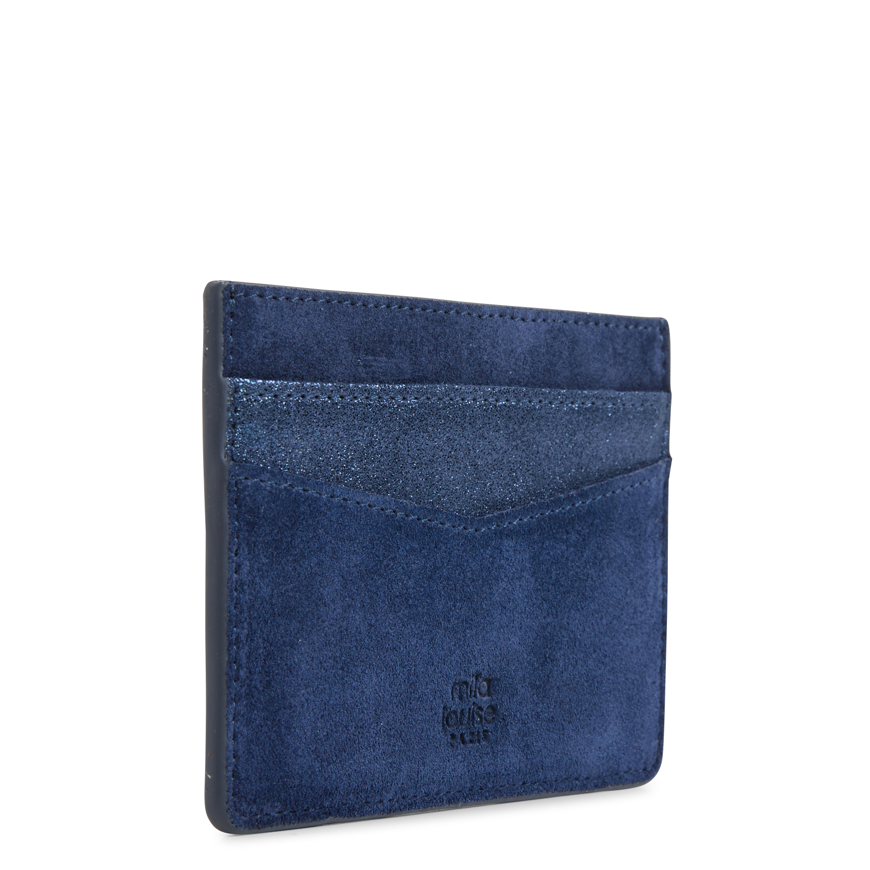 OLAE V - Porte-cartes en cuir velours| Bleu