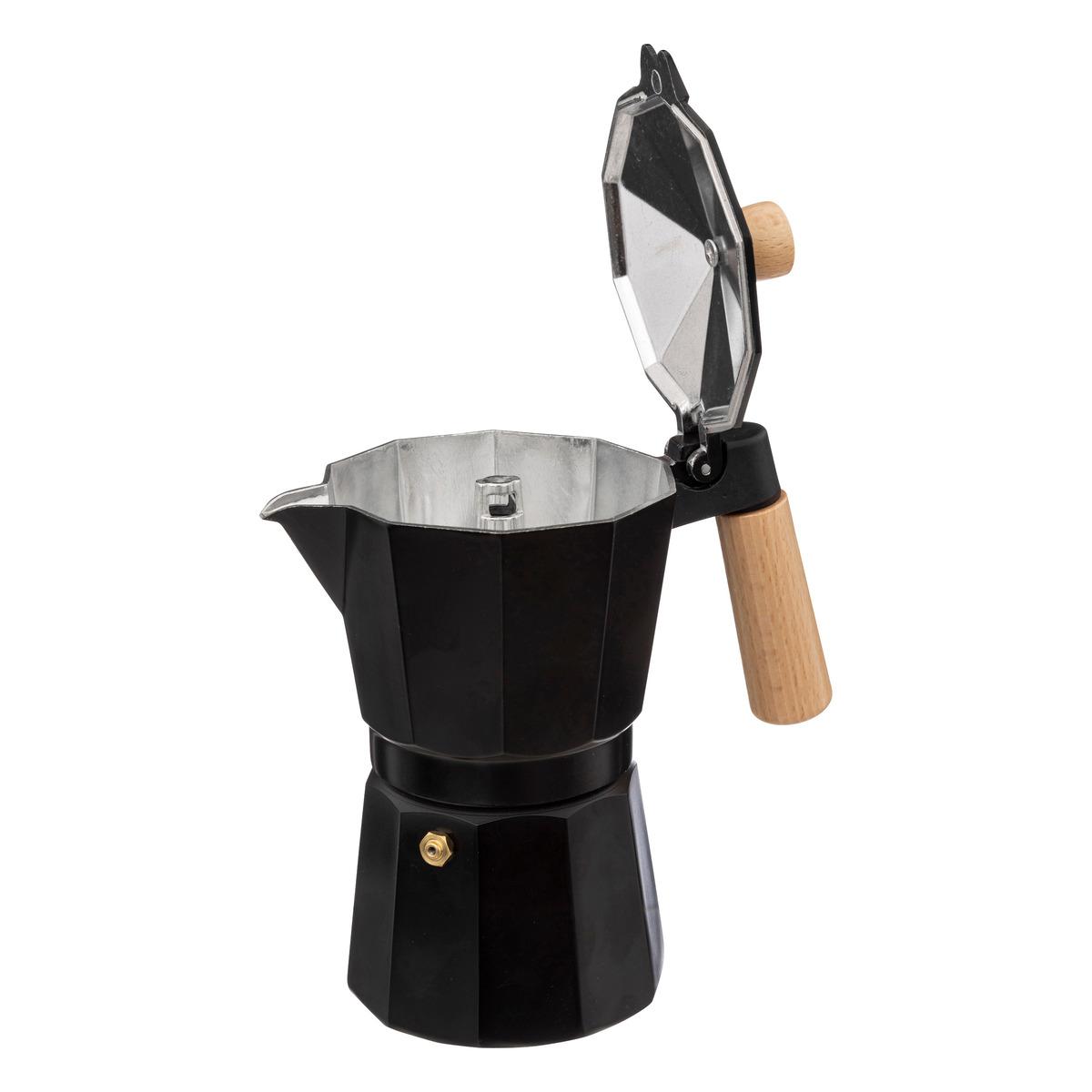 CAFETIERE ITALIENNE NOIR BOIS 6 TASSES