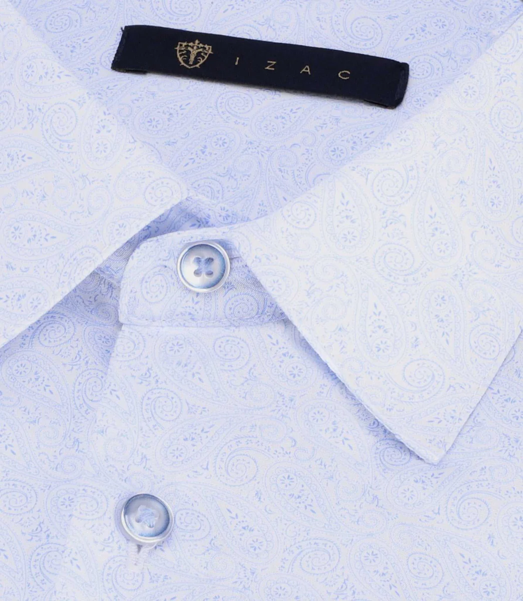 Chemise à imprimé Paisley ciel PAQUITO