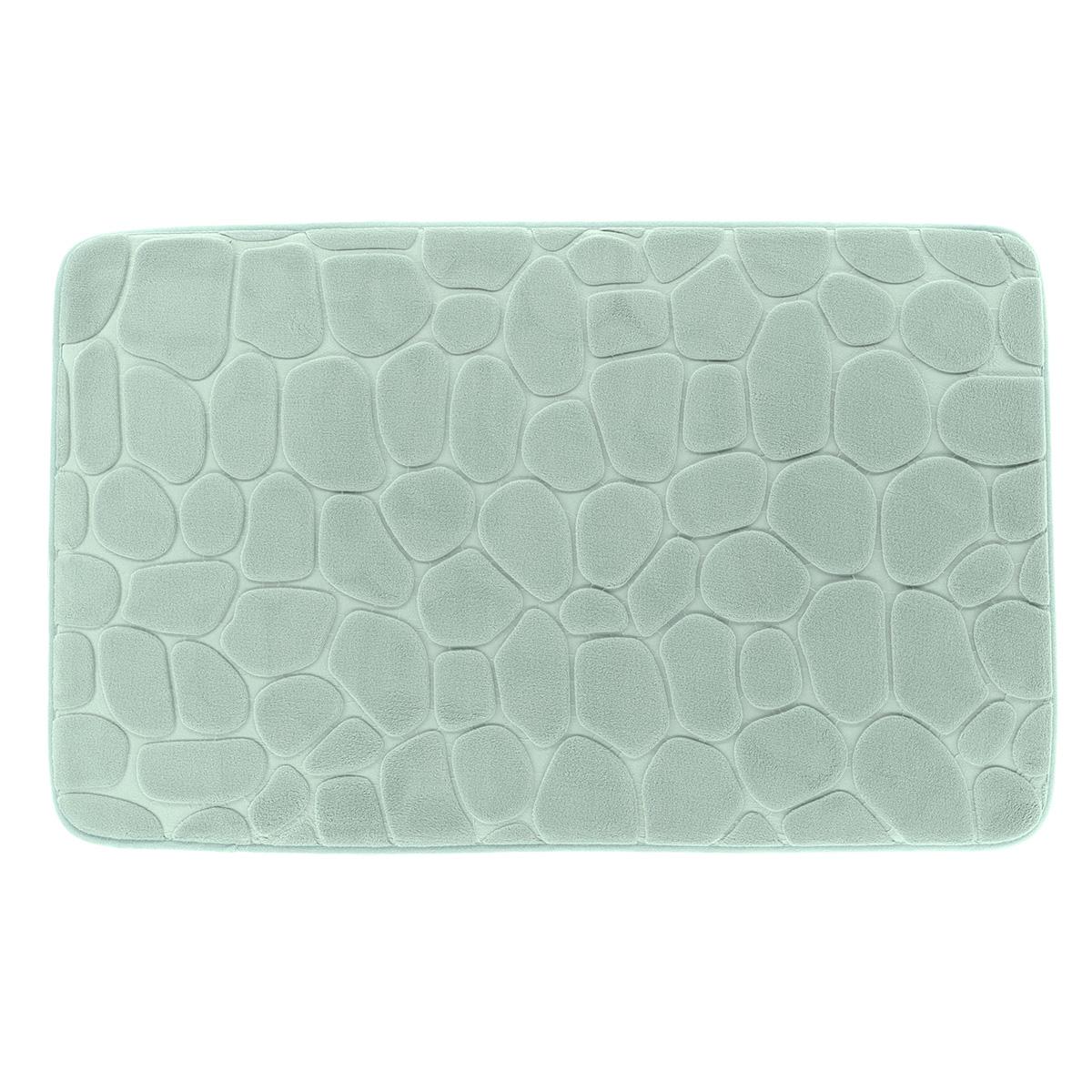 TAPIS MEMOIRE DE FORME MICROFIBRE GALET 50X80CM EUCALYPTUS