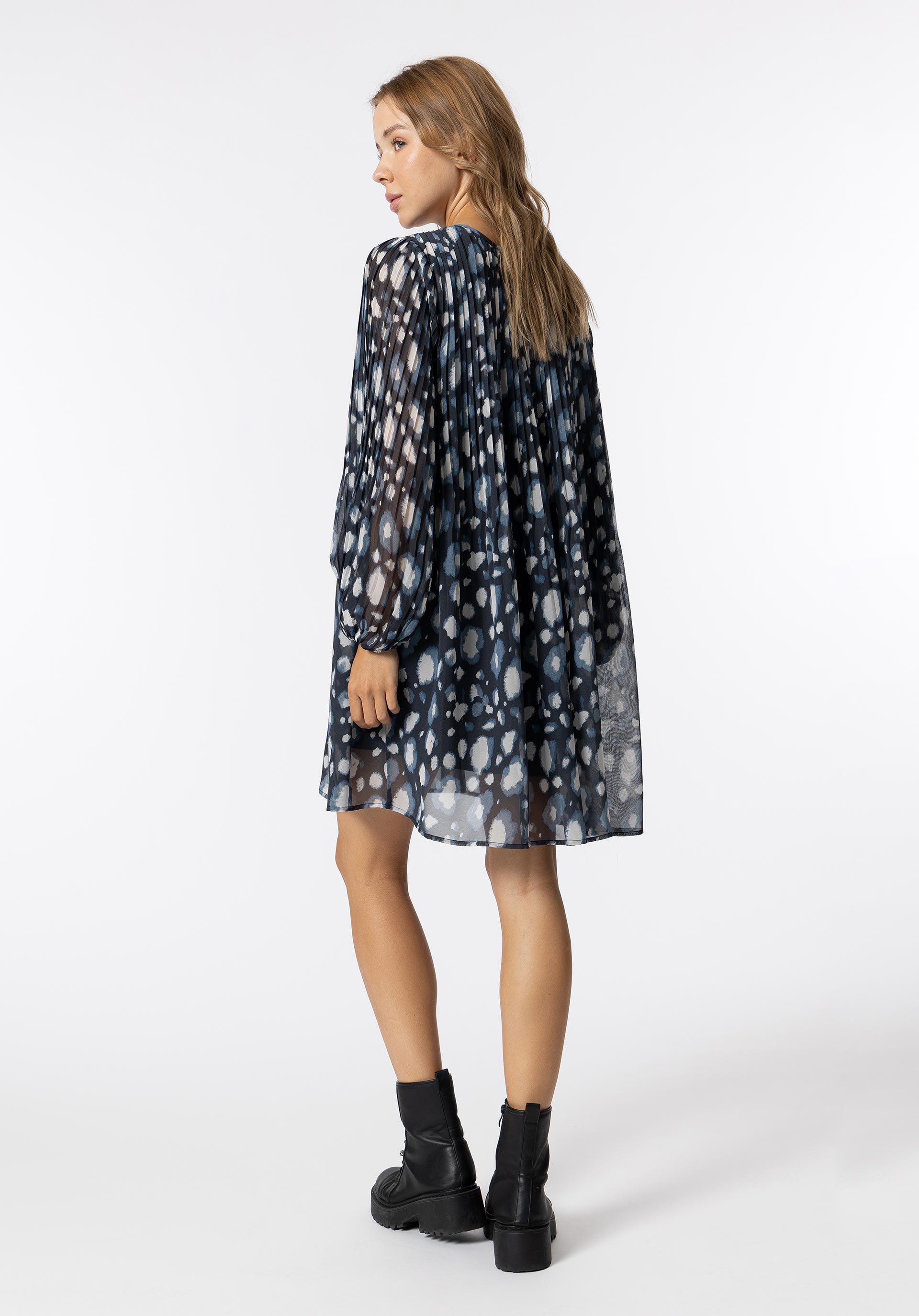 Vestido Plissado Estampado