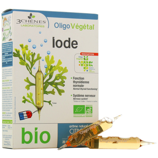 3 Chênes Oligo Végétal iode ampoules - Fonction thyroidienne