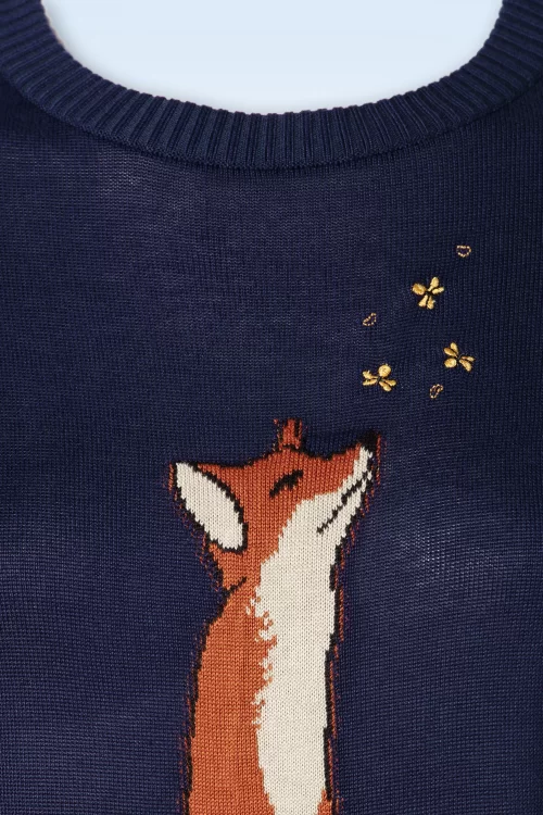 Vixen Fox watching Firefly trui in marineblauw