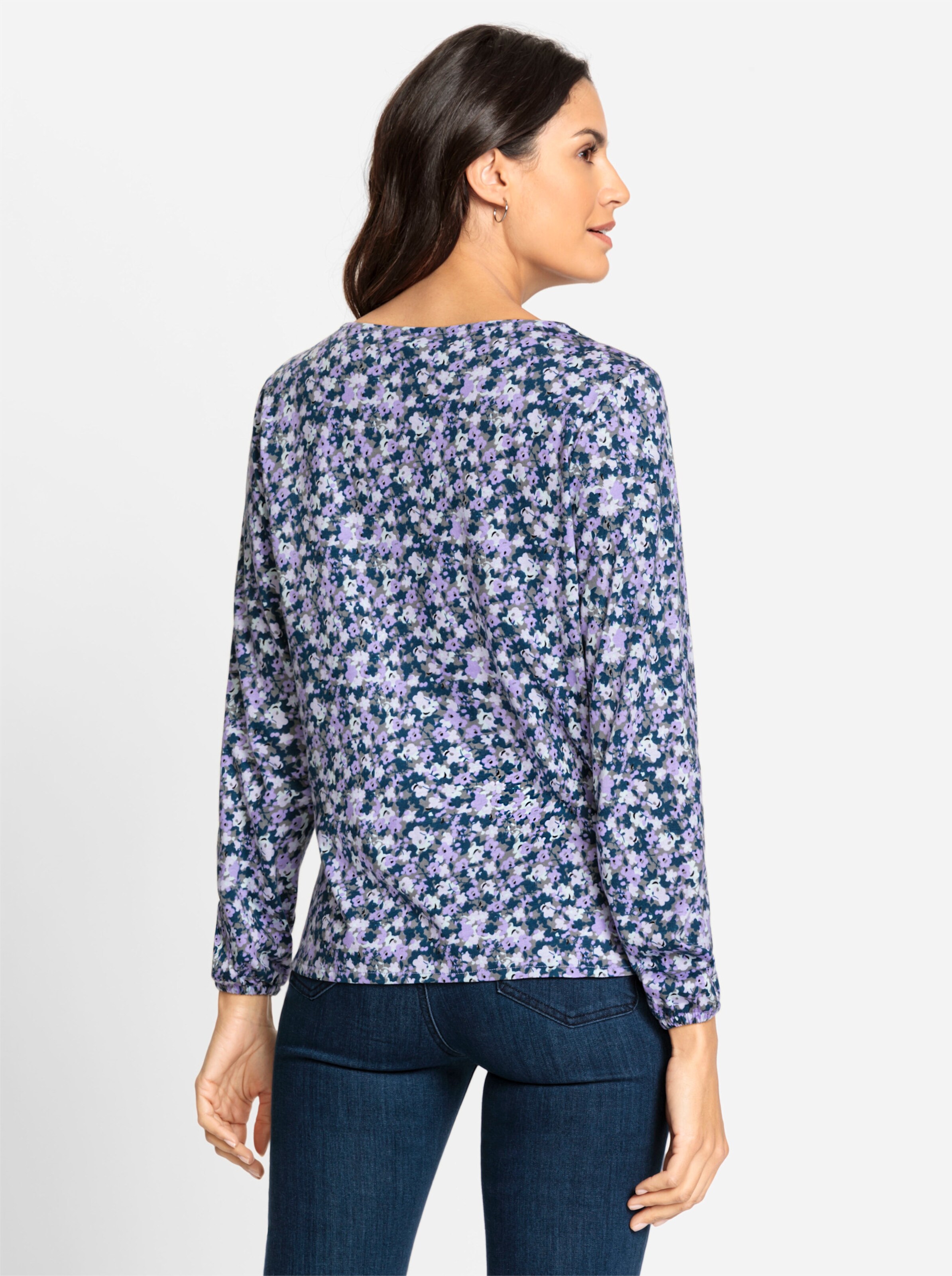 Shirt in flieder-lavendel-bedruckt