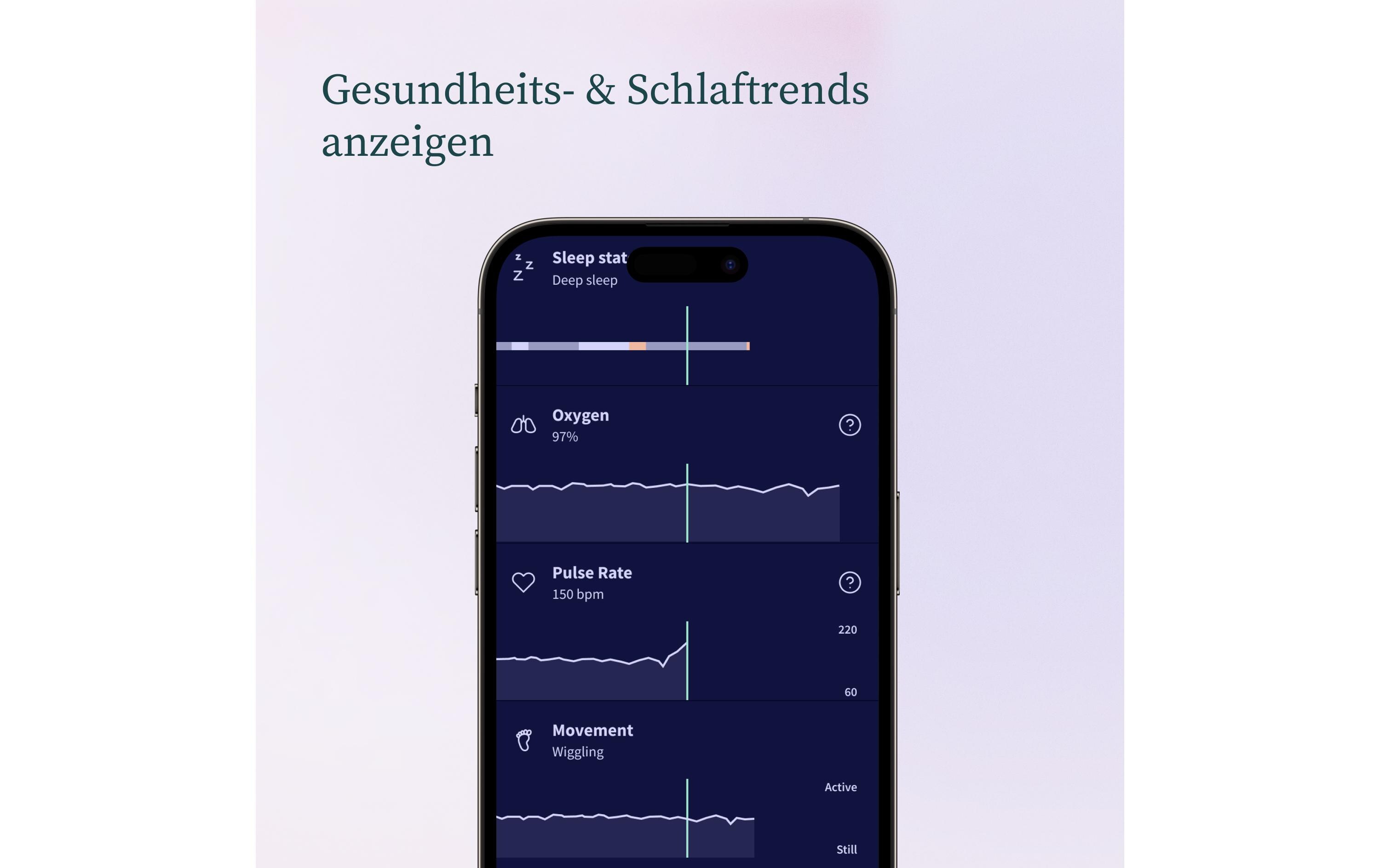 Babyphone Dream Sock Mintgrün<br>Medizinisch geprüftes Babyphone mit Echtzeitmessungen und Gesundheitsmeldungen