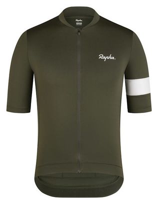 Maillot manches courtes Rapha Core Jersey Vert/Blanc Homme