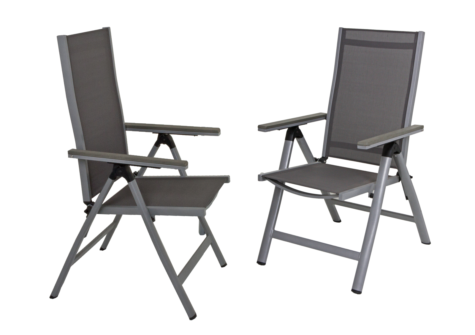 2er-Set Hochlehner GRACE - grau - Aluminium