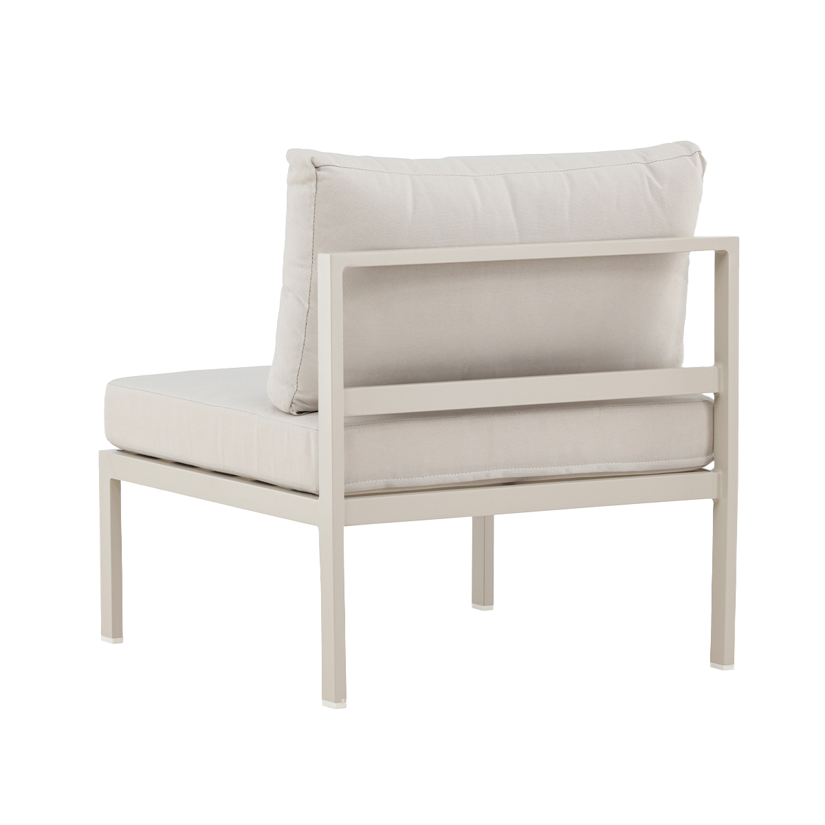Modulair tuin bankelement Glen - met zitkussens Beige