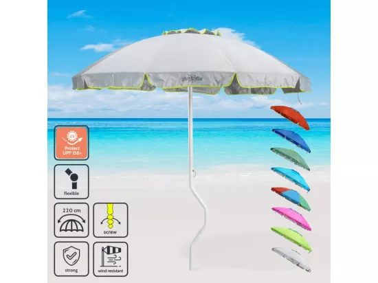 Parasol de plage léger visser protection UV 220 cm Solis