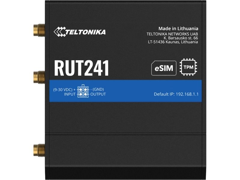 Teltonika LTE-Industrierouter RUT241 eSIM Industrieller 4G eSIM Router