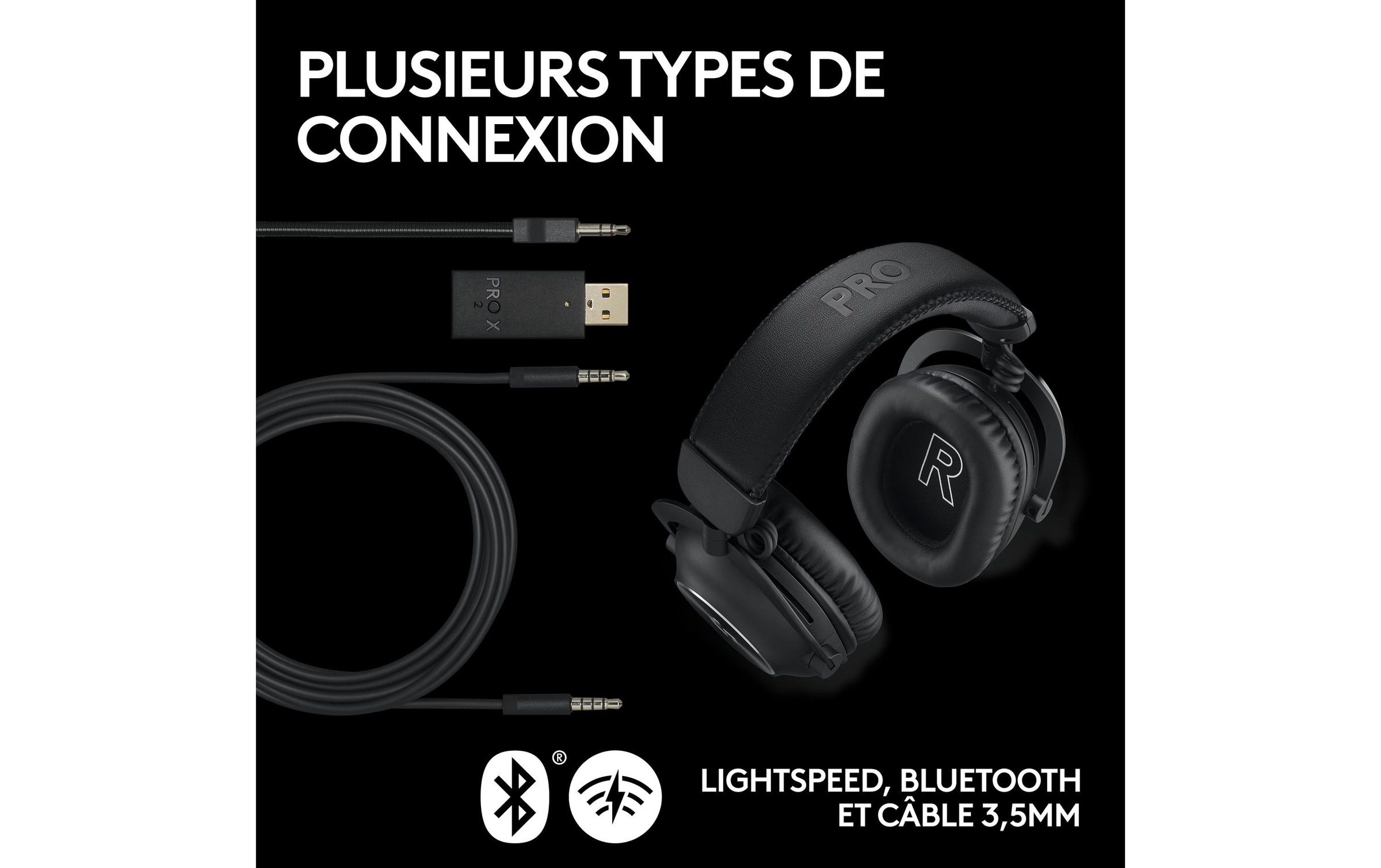 Logitech Gaming-Headset »G Pro X 2 Wireless Lightspeed Gaming Schwarz« Bluetooth Freisprechfunktion | Mikrofon abnehmbar