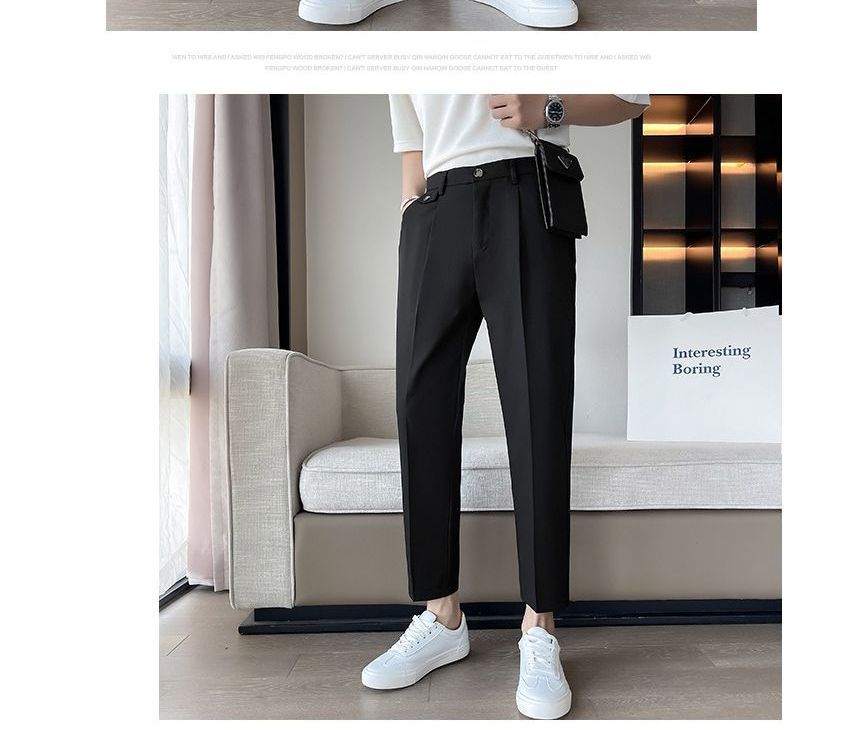 Andrei - Effen cropped rechte broek