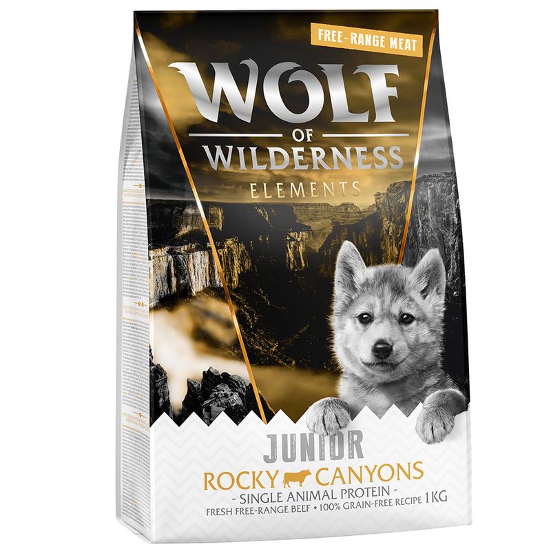 Wolf of Wilderness JUNIOR Rocky Canyons bœuf élevé en liberté sans céréales