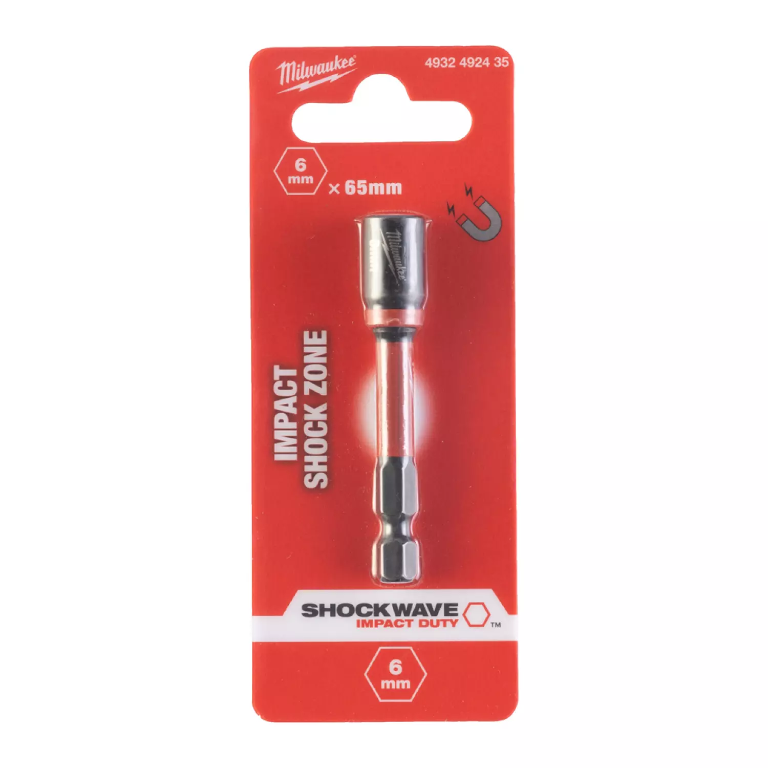 Milwaukee 4932352435 Shockwave Dopbit - Magnetisch - 6 x 65mm