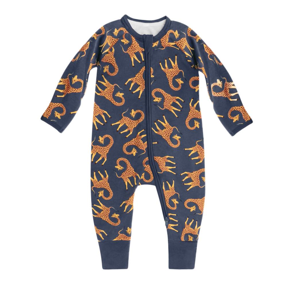 Dim Pyjama Bébé Manches Longues Bleu Garçon Dim Girafes