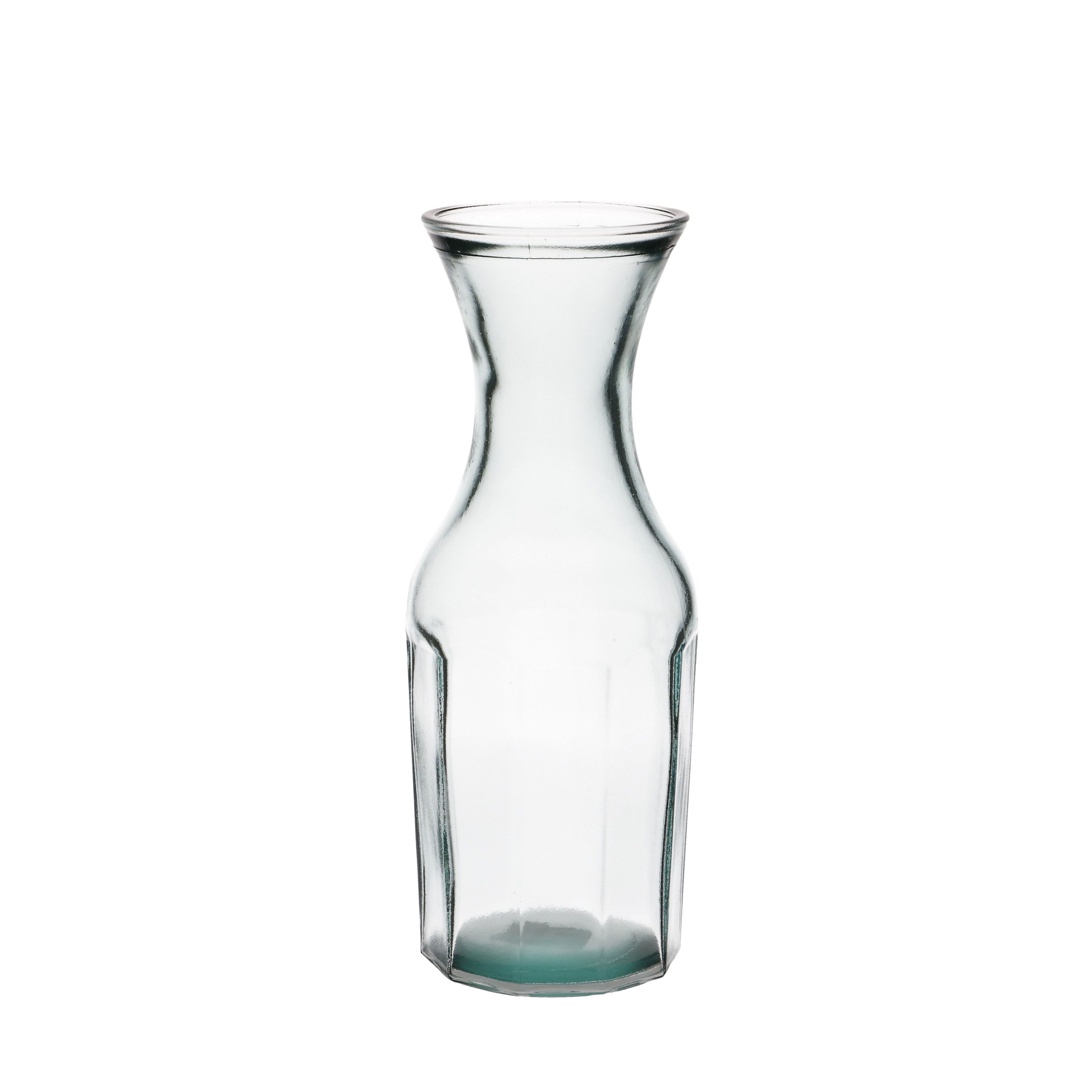 Karaf met facetten, gerecycled glas, 1 liter