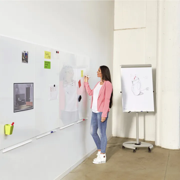 Whiteboard Rocada 100x150 cm hvid magnetisk uden ramme