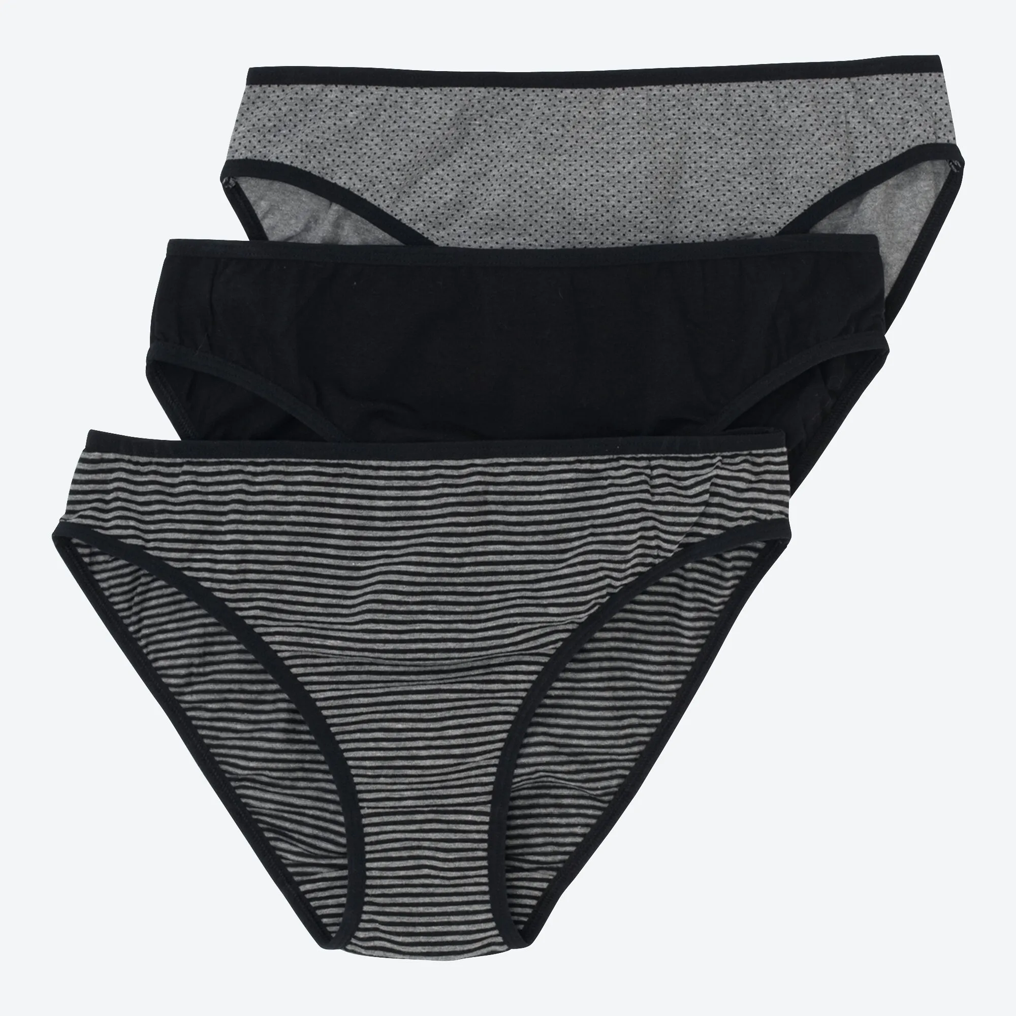 Damen-Minislip mit Ringelmuster, 3er-Pack