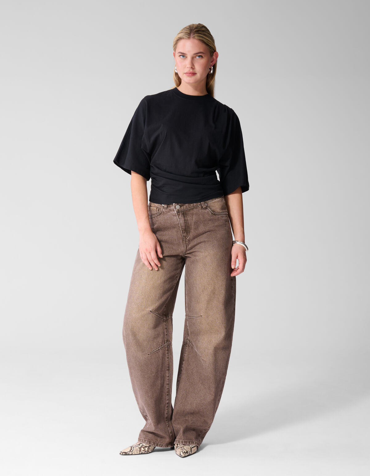 Drape Top Zwart