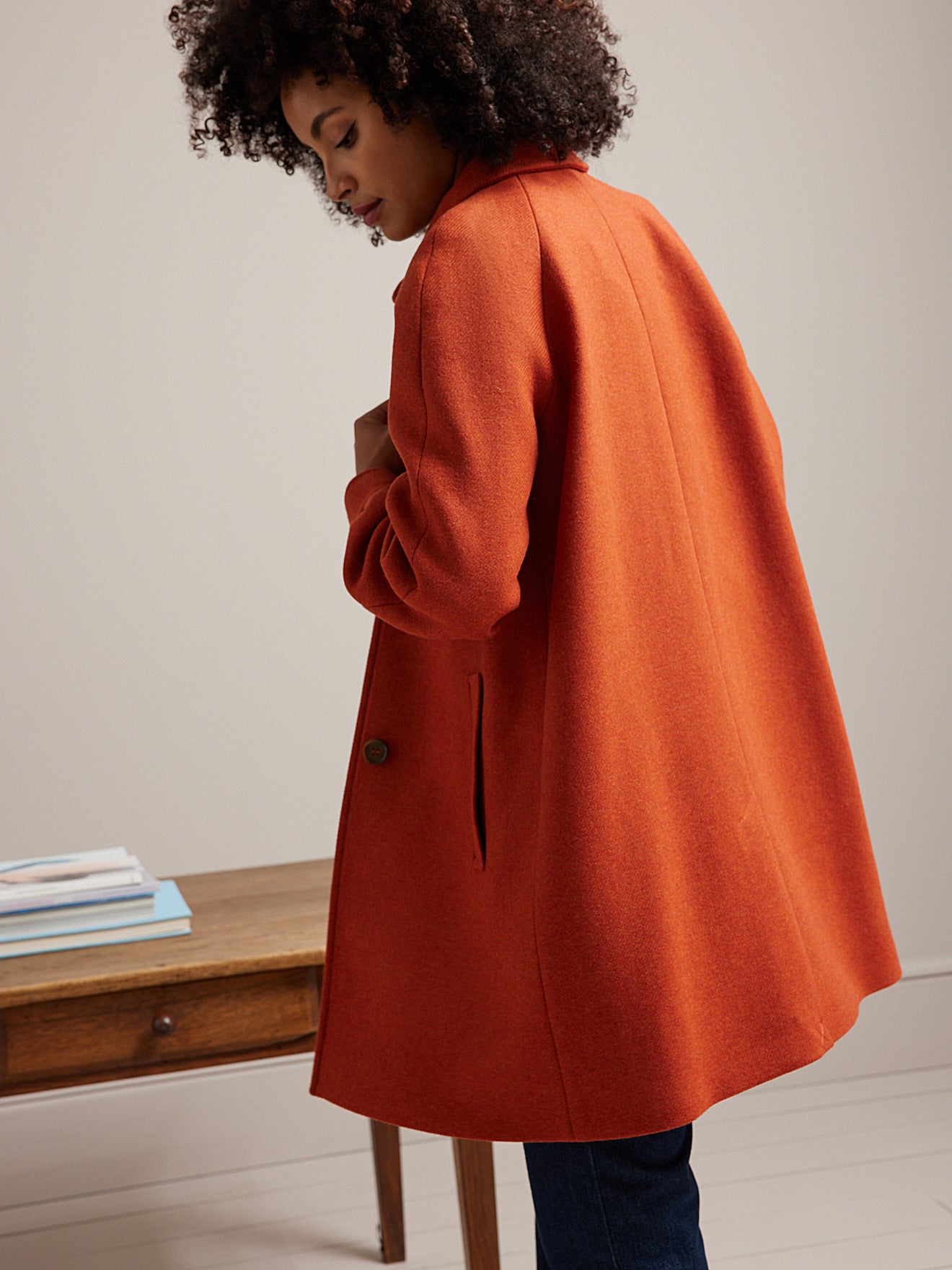 Manteau drap de laine femme laine recyclée