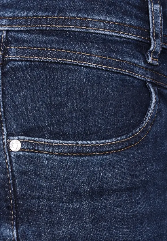Slim Fit Jeans - mid indigo random wash