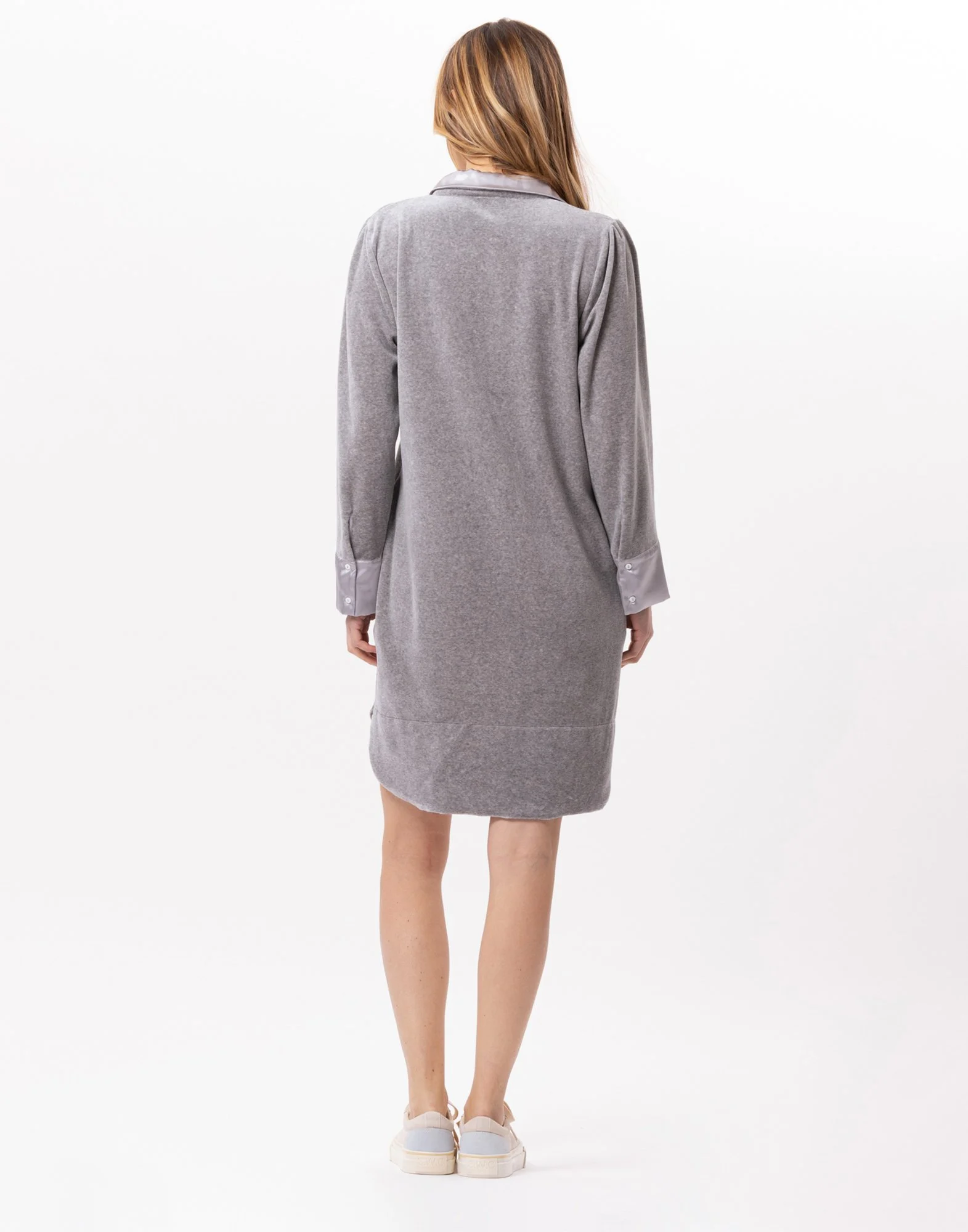 VELVET 840 - Robe en velours | Gris
