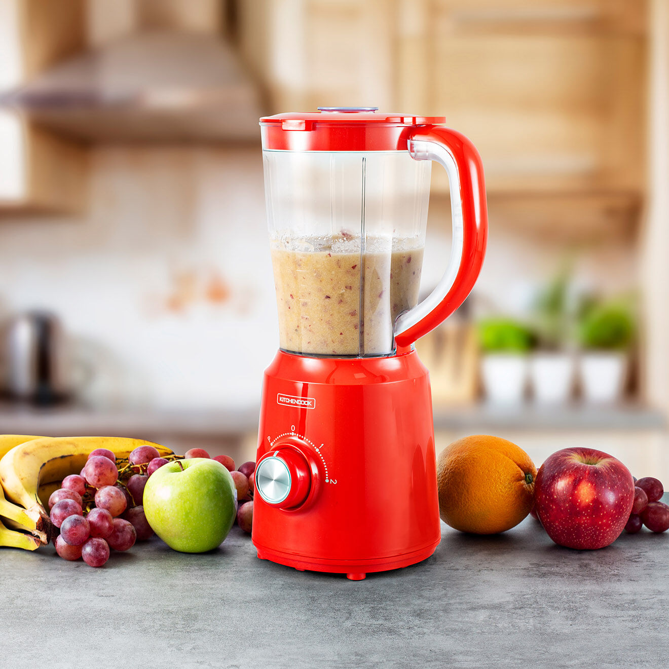 Kitchencook Blender 500W - EK1 rouge - 1,5 L